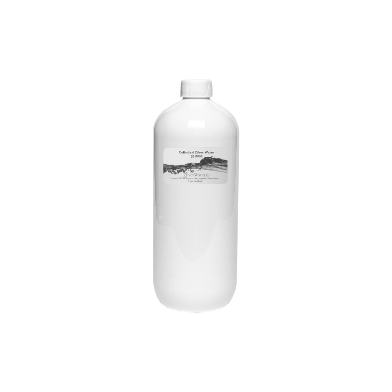 Colloidaal Zilver Water 20 PPM 1 liter plastic fles