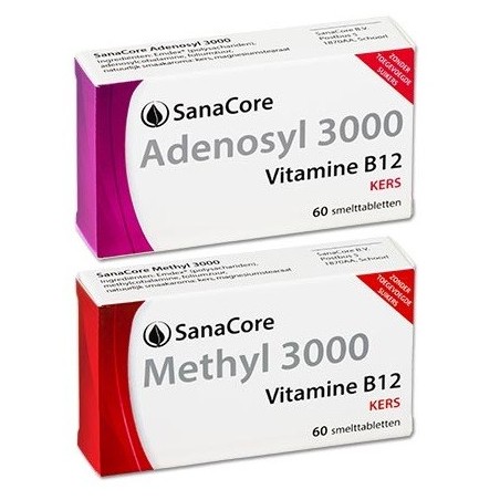 Vitamine B12 Pakket Adenosyl & Methyl 3000  + foliumzuur
