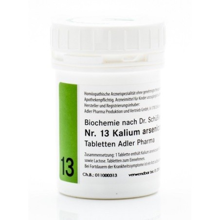 Dr Schüssler zouten nr 13 Kalium Arsenicosum, celzouten, Schüsslerzouten  